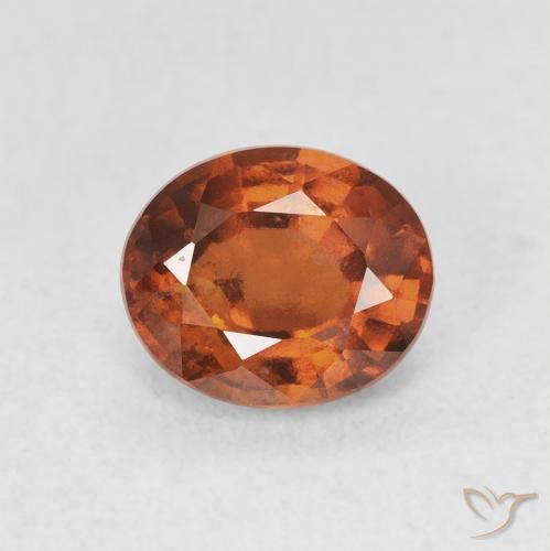 1.65ct Natural Laranja Profundo granada hessonita, oval, VVS-VS