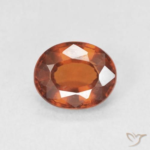 1.57ct Natural âmbar laranja granada hessonita, oval, VVS-VS