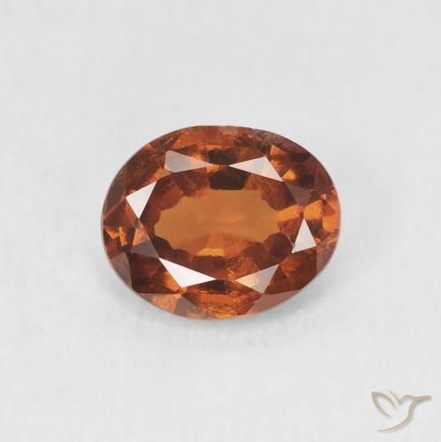1.17ct Natural laranja avermelhado granada hessonita, oval, VVS-VS