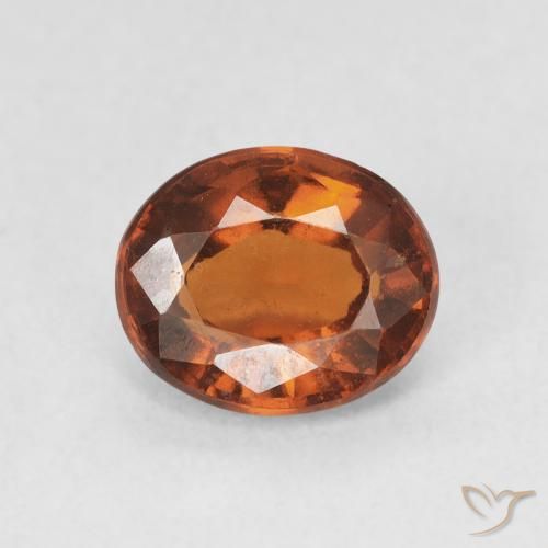 1.83ct Natural laranja avermelhado granada hessonita, oval, VS-SI