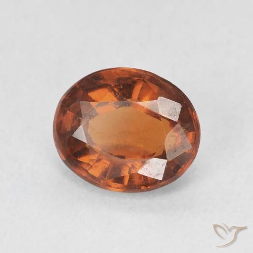 granada hessonita laranja avermelhado Natural 1.83ct, oval, VS-SI
