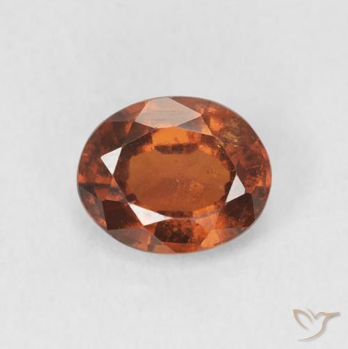 1.35ct Natural Laranja Profundo granada hessonita, oval, VS-SI