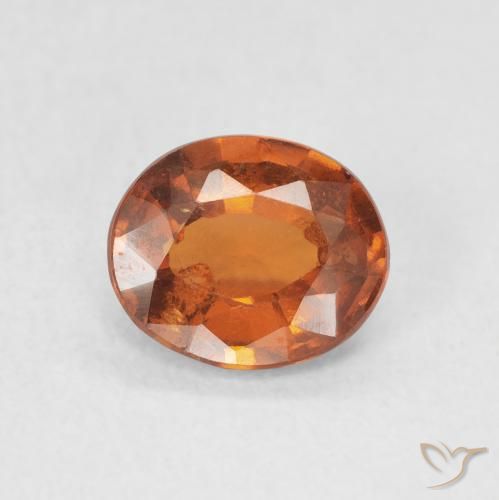 1.37ct Natural Laranja Profundo granada hessonita, oval, VS-SI