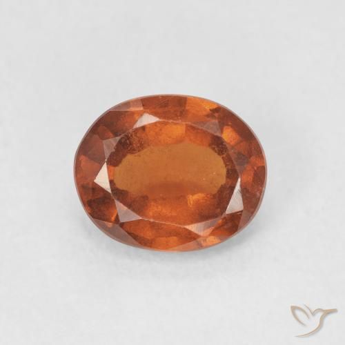 1.56ct Natural Laranja Profundo granada hessonita, oval, VS-SI