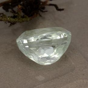 Hiddenita branco esverdeado natural 4,34ct, corte oval, VVS-VS