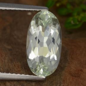Hidenita Branco esverdeado pálido Natural 2.84ct, Corte Oval, VVS-VS