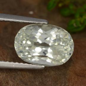 Hidenita Verde acinzentado Natural 4.44ct, Corte Oval, VVS-VS