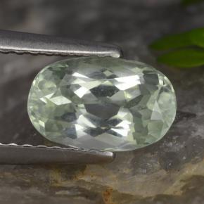 Hiddenita verde claro natural 1,48ct, corte oval, VVS-VS