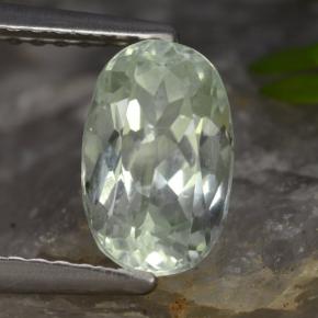 Hiddenita verde claro natural 1,48ct, corte oval, VVS-VS