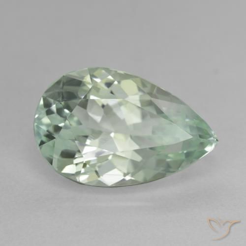 Hidenita Amarelo Claro Verde Natural 9.73ct, Formato de pêra, VS