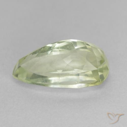 Hidenita Amarelo Esverdeado Claro Natural 5.15ct, Formato de pêra, VS-SI