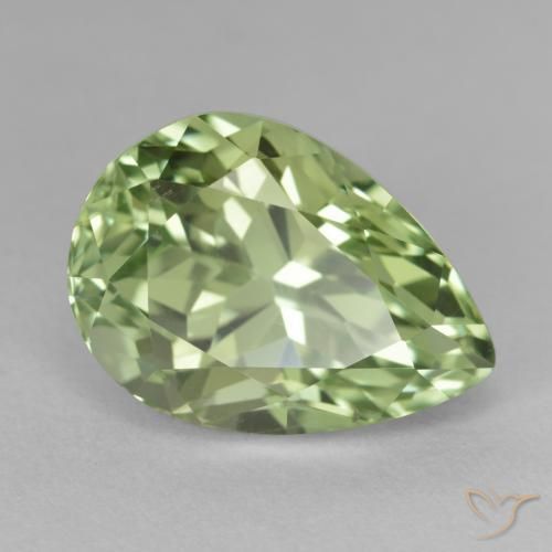 Hidenita Verde médio Natural 13.80ct, Formato de pêra, VS-SI