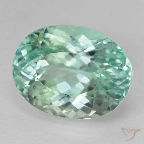 Hidenita Azul claro verde Natural 30.58ct, oval, VVS-VS
