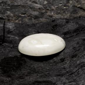 Howlita branco natural 9,74ct, corte oval, opaco