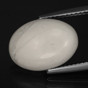 Howlita branco natural 6,21ct, corte oval, opaco