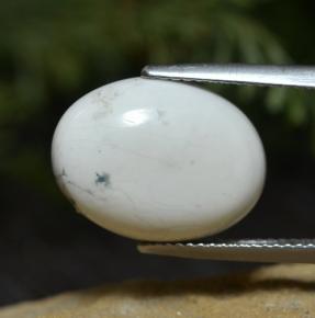 Howlita branco natural 8,33ct, corte oval, opaco