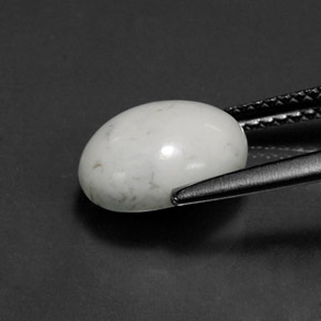 Howlita branco natural 2,94ct, corte oval, opaco