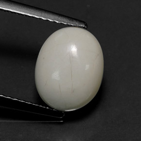 Howlita branco natural 2,63ct, corte oval, opaco