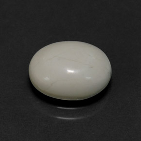 Howlita branco natural 2,63ct, corte oval, opaco