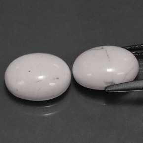 Pedras preciosas de howlita branco natural de  ct, corte oval, opaco