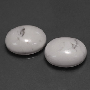 Pedras preciosas de howlita branco natural de  ct, corte oval, opaco