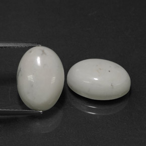 Pedras preciosas de howlita branco natural de 12,74 ct, corte oval, opaco