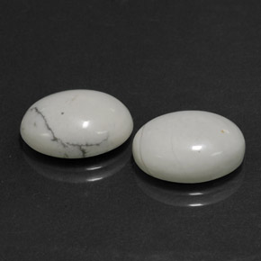Pedras preciosas de howlita branco natural de  ct, corte oval, opaco
