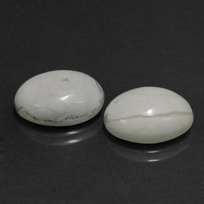 Pedras preciosas de howlita branco natural de 11,68 ct, corte oval, opaco