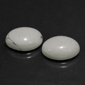 Pedras preciosas de howlita branco natural de 11,94 ct, corte oval, opaco