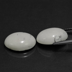 Pedras preciosas de howlita branco natural de  ct, corte oval, opaco