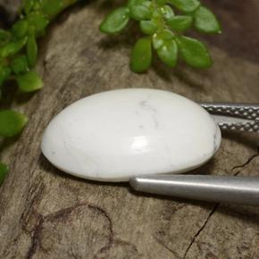 Howlita branco natural 7,51ct, corte oval, opaco