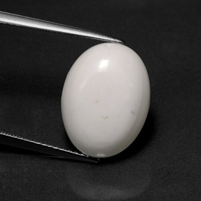 Howlita branco natural 8,21ct, corte oval, opaco