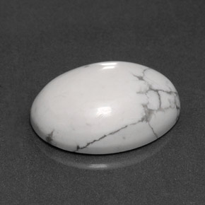 Howlita branco natural 8,14ct, corte oval, opaco