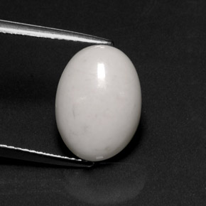 Howlita branco natural 5,40ct, corte oval, opaco