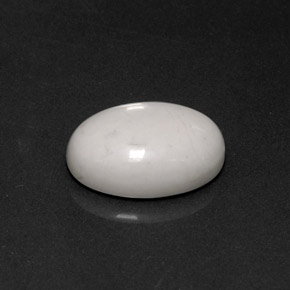 Howlita branco natural 5,40ct, corte oval, opaco