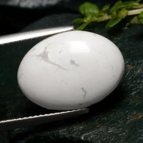Howlita branco natural 9,15ct, corte oval, opaco
