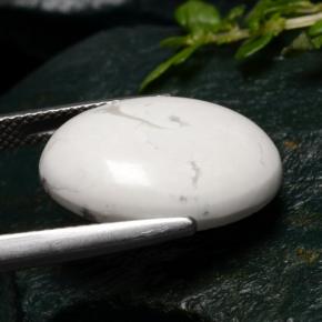 Howlita branco natural 9,15ct, corte oval, opaco