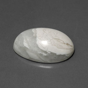 Howlita branco natural 10,33ct, corte oval, opaco