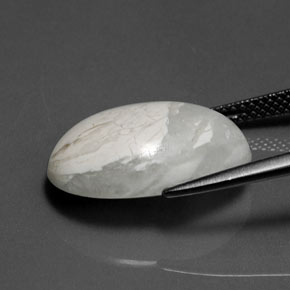 Howlita branco natural 10,33ct, corte oval, opaco