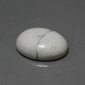 Howlita branco natural 8,27ct, corte oval, opaco