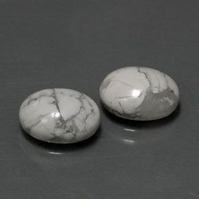 Pedras preciosas de howlita branco natural de  ct, corte oval, opaco