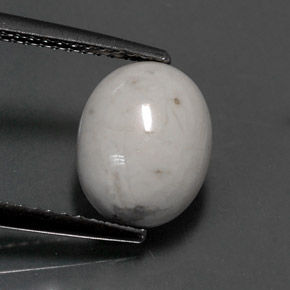 Howlita branco natural 2,32ct, corte oval, opaco