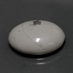 Howlita branco natural 9,53ct, corte oval, opaco