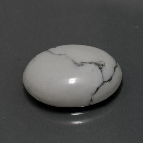 Howlita branco natural 7,17ct, corte oval, opaco