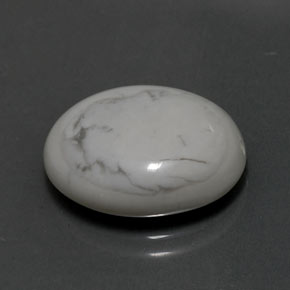 Howlita branco natural 8,19ct, corte oval, opaco