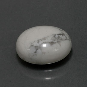 Howlita Branco acinzentado Natural 2.55ct, Corte Oval, Opaco