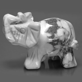 Howlita Branco acinzentado Natural 401.34ct, Forma extravagante, Opaco