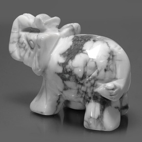 Howlita Branco acinzentado Natural 401.34ct, Forma extravagante, Opaco