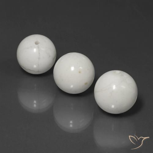 69.64ctw Natural Branco acinzentado claro Howlita, Esfera / Bola, Opaco