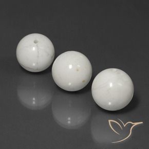 Pedras preciosas de Howlita Branco acinzentado claro natural de 69.64 ct, Esfera / Bola, Opaco